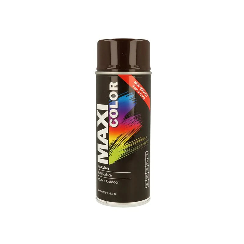 MAXICOLOR Spray Paint Gloss Chocolate Brown 400ml MX8017