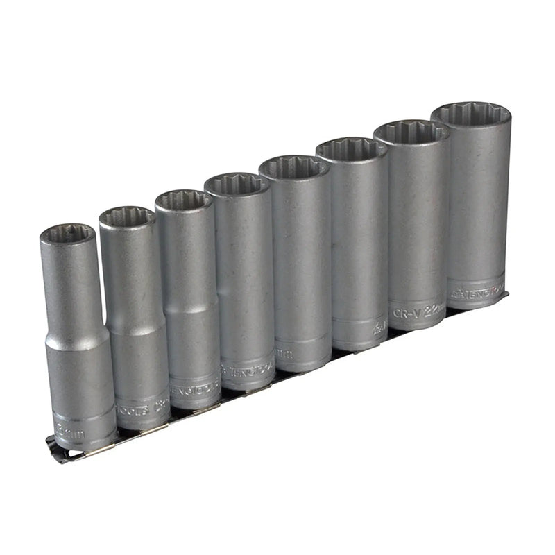 Teng 1/2in Drive M1207 Socket Clip Rail Set, 8 Piece