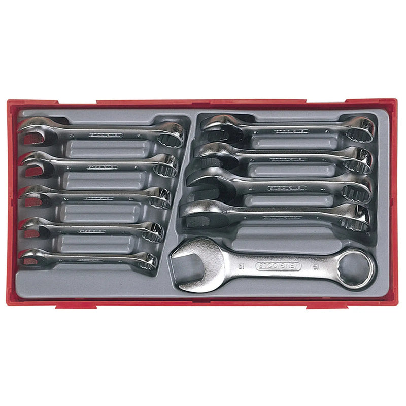 Teng TT6010M Metric Midget Combination Spanner Set, 10 Piece