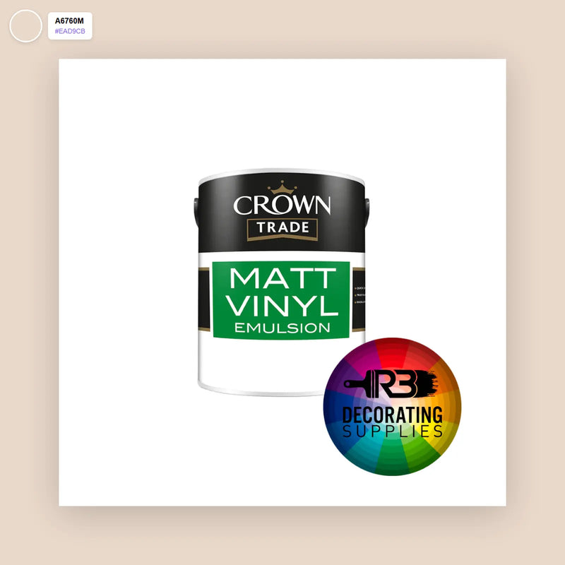 RB Decorating Supplies Crown Trade Interior Wall Paint - A6760M - Tinted Emulsion
