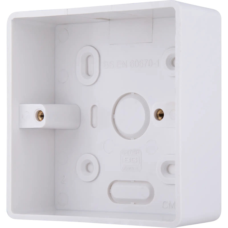 BG Electrical 800 Series - PVC Rounded Surface Box, Single, 32mm