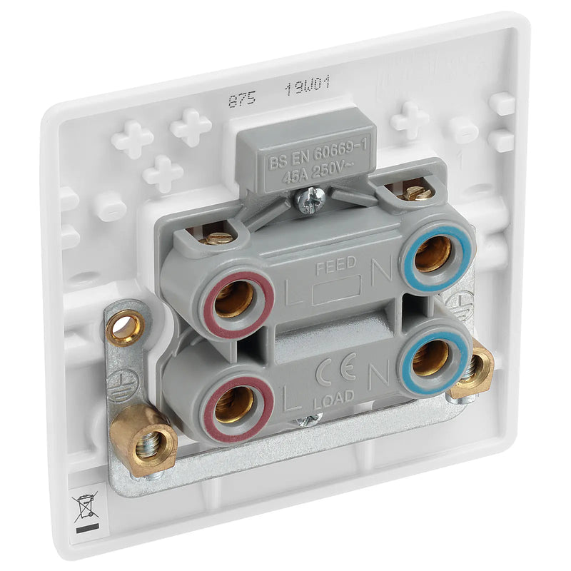 BG Electrical 800 Series - 45A, double pole, single plate