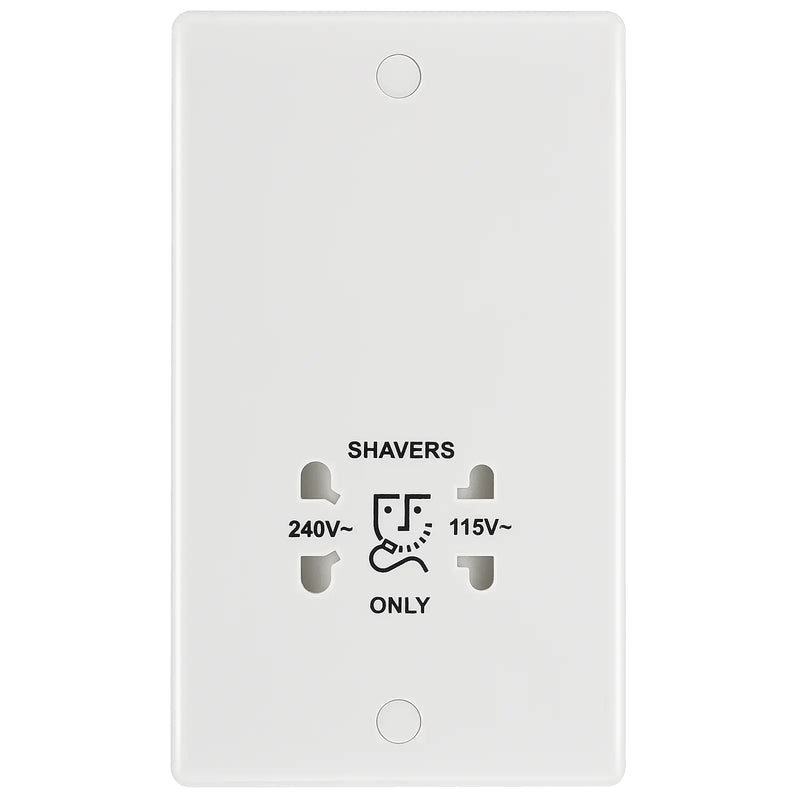 BG Electrical 800 Series - 115/240V dual voltage shaver socket