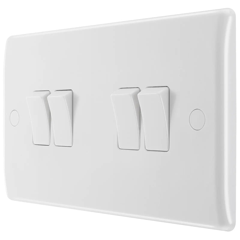 BG Electrical 800 Series - Quadruple, 2 way switch