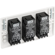 BG Electrical 800 Series - Triple, 2 way push 200W