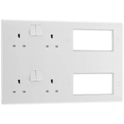 BG Electrical 800 Series - 2 x double, switched, douple pole, 8 Euro Module