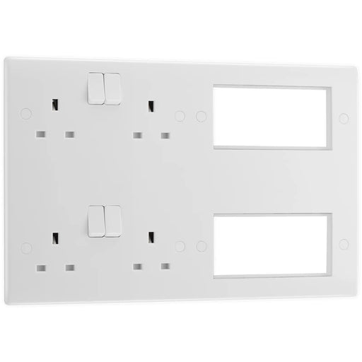BG Electrical 800 Series - 2 x double, switched, douple pole, 8 Euro Module