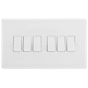 BG Electrical 800 Series - 6 gang, 2 way switch
