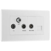 BG Electrical 800 Series - Triplex with BT outlet and co-axial return - screened