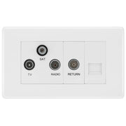 BG Electrical 800 Series - Triplex with BT outlet and co-axial return - screened