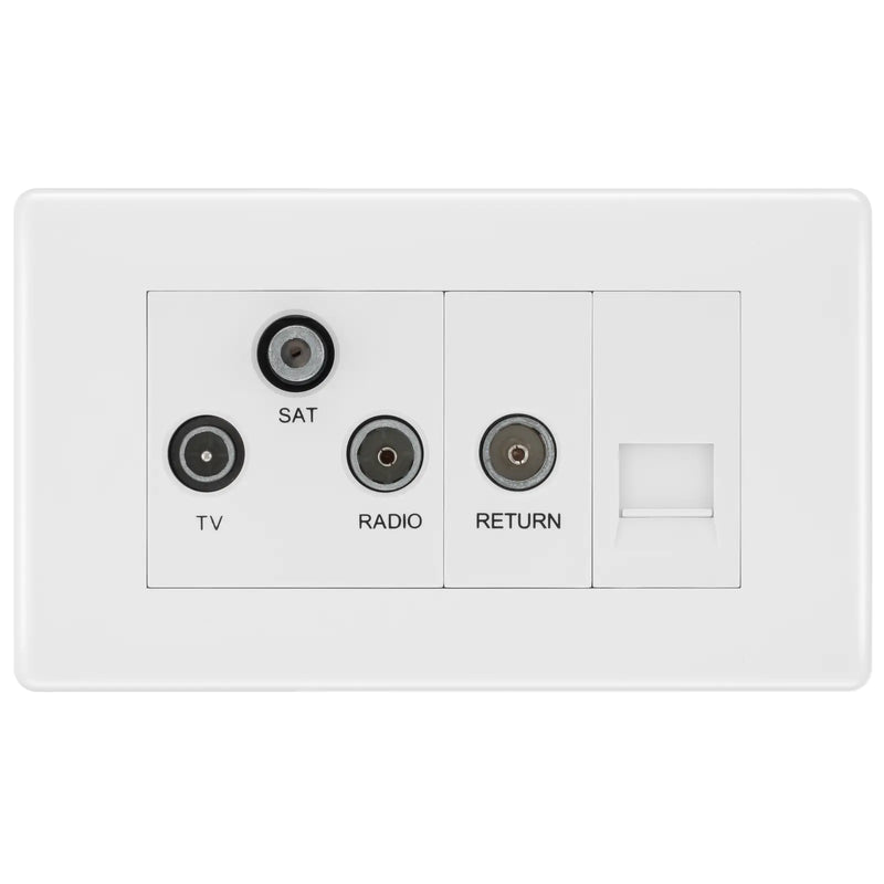 BG Electrical 800 Series - Triplex with BT outlet and co-axial return - screened