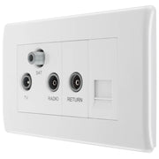 BG Electrical 800 Series - Triplex with BT outlet and co-axial return - screened
