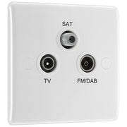 BG Electrical 800 Series - Triple TV/FM/SAT triplex - screened