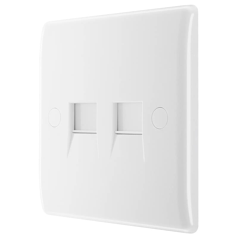 BG Electrical 800 Series - Double, telephone socket, master (screw)