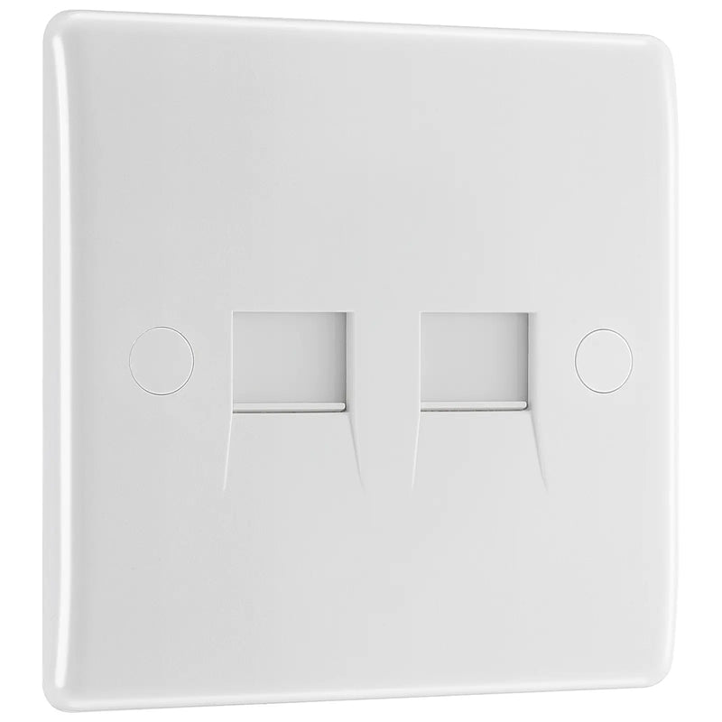 BG Electrical 800 Series - Double, RJ11 telephone socket (screw)