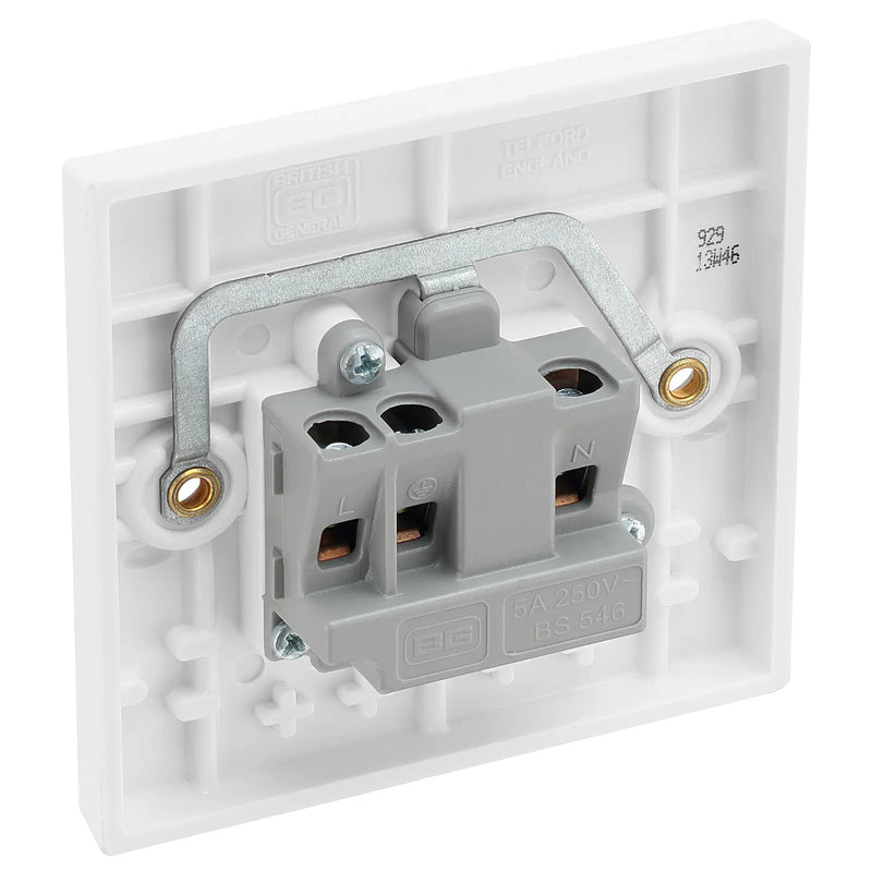 BG Electrical 900 Series - 5A, Single, unswitched, round pin