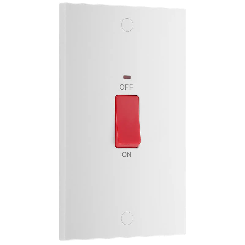 BG Electrical 900 Series - 45A, double pole, large plate, with indicator