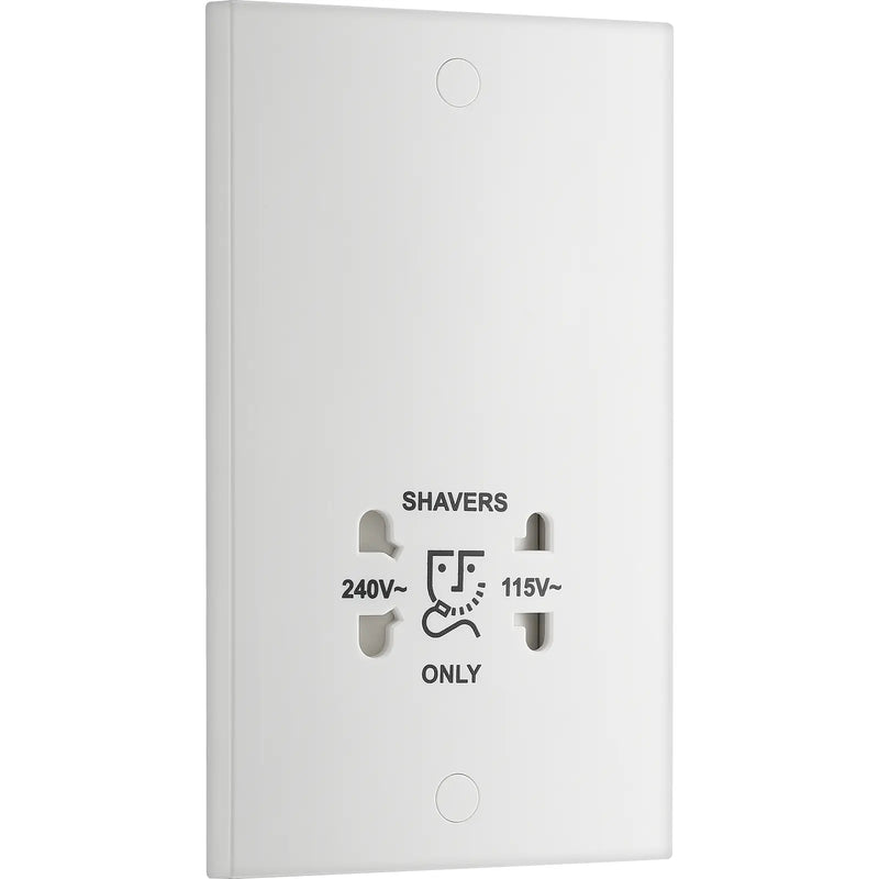 BG Electrical 900 Series - 115/240V dual voltage shaver socket