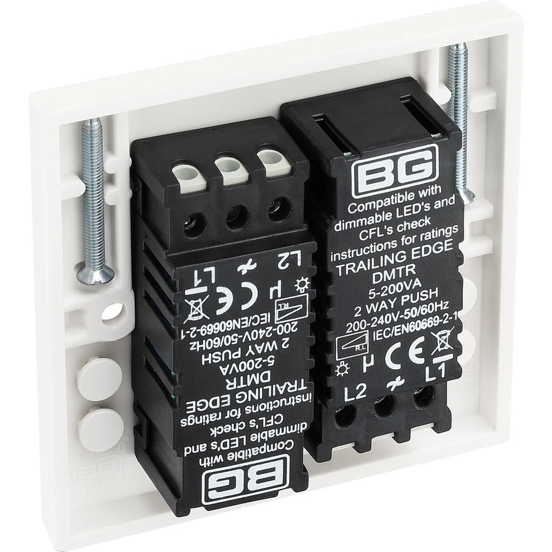 BG Electrical 900 Series - Double, 2 way push 200W
