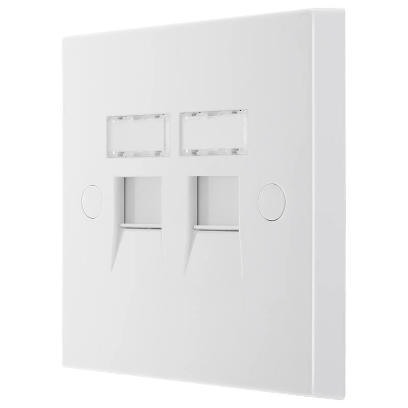 BG Electrical 900 Series - Double, RJ45 data socket (screw)