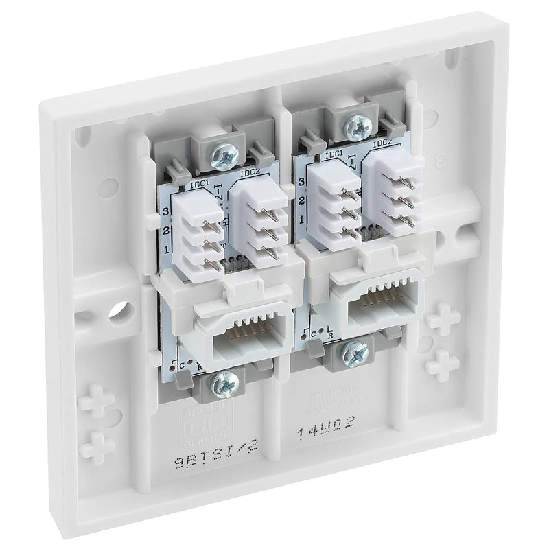 BG Electrical 900 Series - Double, telephone socket, secondary (IDC)