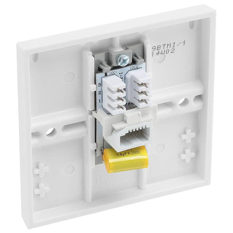 BG Electrical 900 Series - Single, telephone socket, master (IDC)