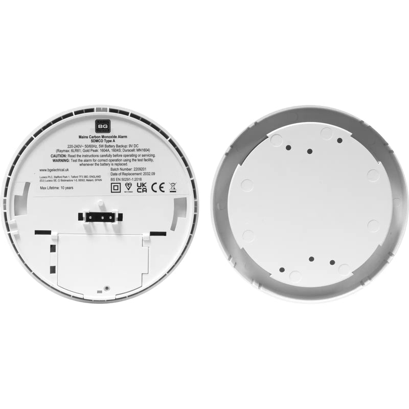 BG Electrical Alarms - Mains Powered Carbon Monoxide Detector