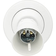 BG Electrical Ceiling Accessories - Enclosed, Angled, 2 terminal body, 3 terminals and earth in base, PVC tails, HO skirt