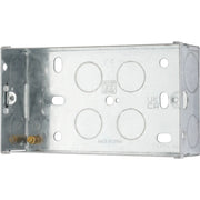 BG Electrical Contractor - Steel Knockout Box, Double, 35mm
