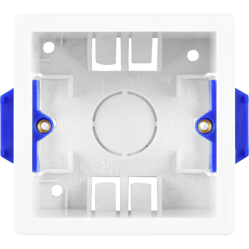 BG Electrical Contractor - Single Square Dry Lining Box, 35mm