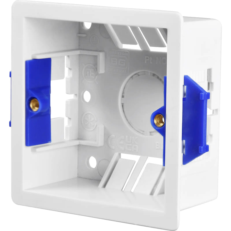 BG Electrical Contractor - Single Square Dry Lining Box, 47mm