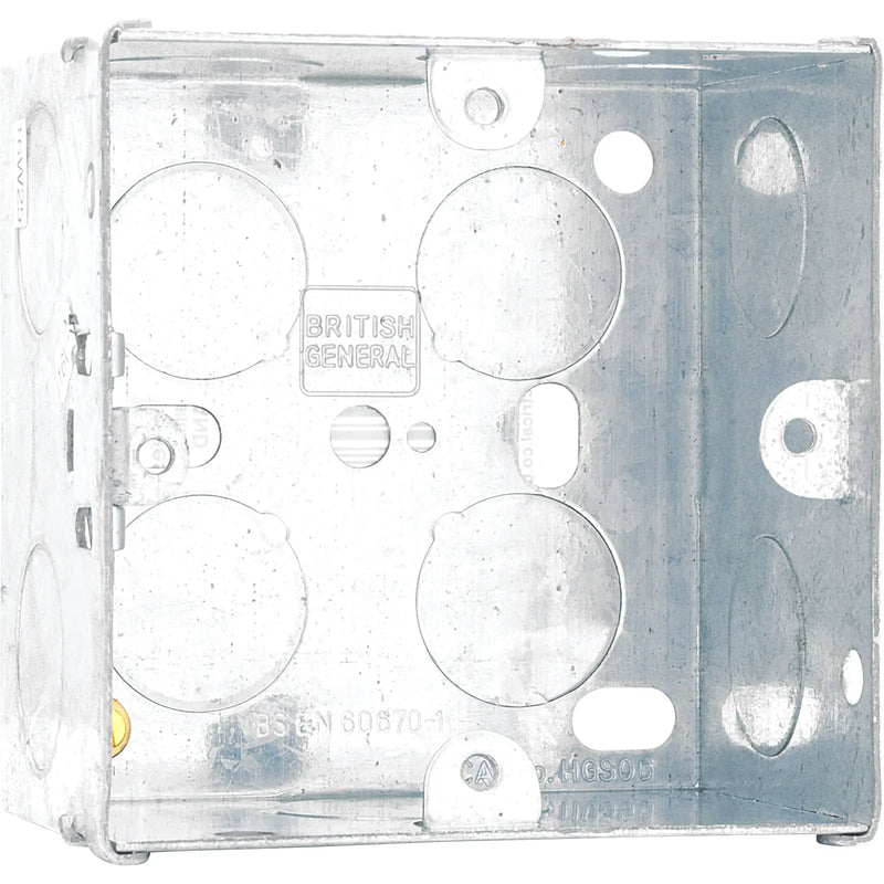 BG Electrical Contractor - Steel Knockout Box, Single, 47mm