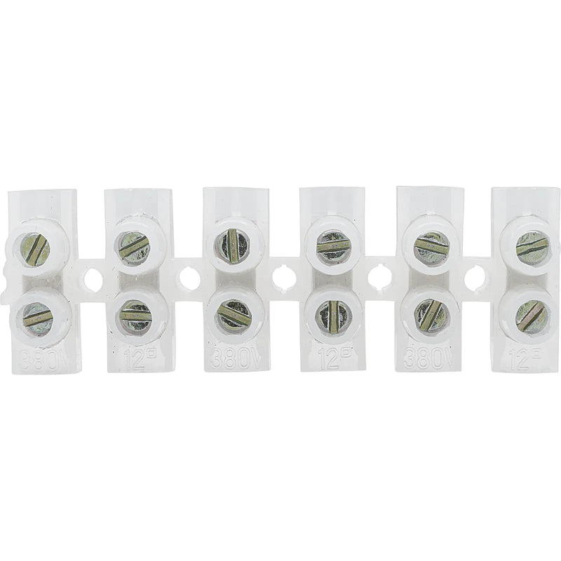 BG Electrical Contractor - 15A terminal strip, 6 way