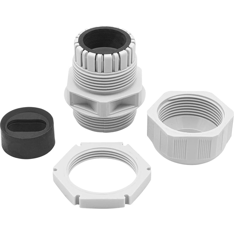 BG Electrical Contractor - Grey plastic gland kit, 10-16mm flat cable, cable and locknut