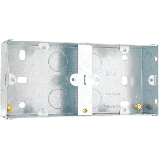 BG Electrical Contractor - Steel Knockout Box, Dual, 35mm
