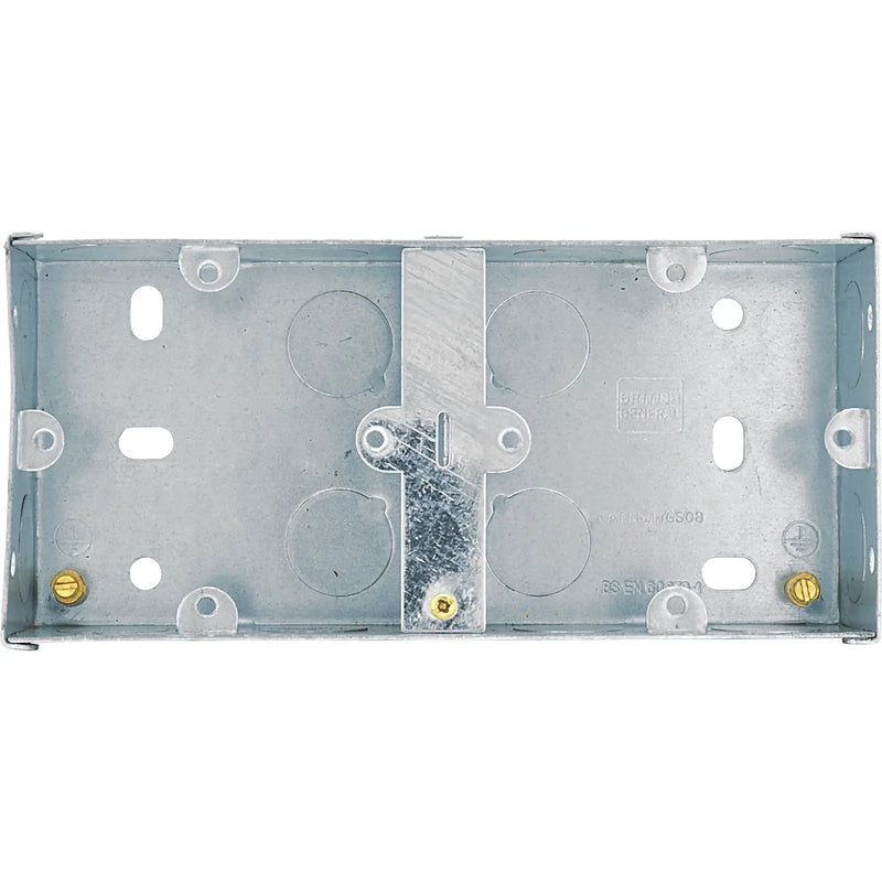 BG Electrical Contractor - Steel Knockout Box, Dual, 35mm