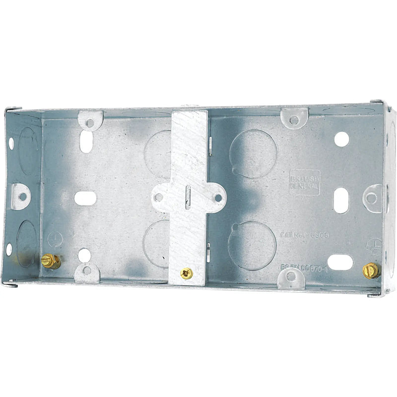 BG Electrical Contractor - Steel Knockout Box, Dual, 35mm