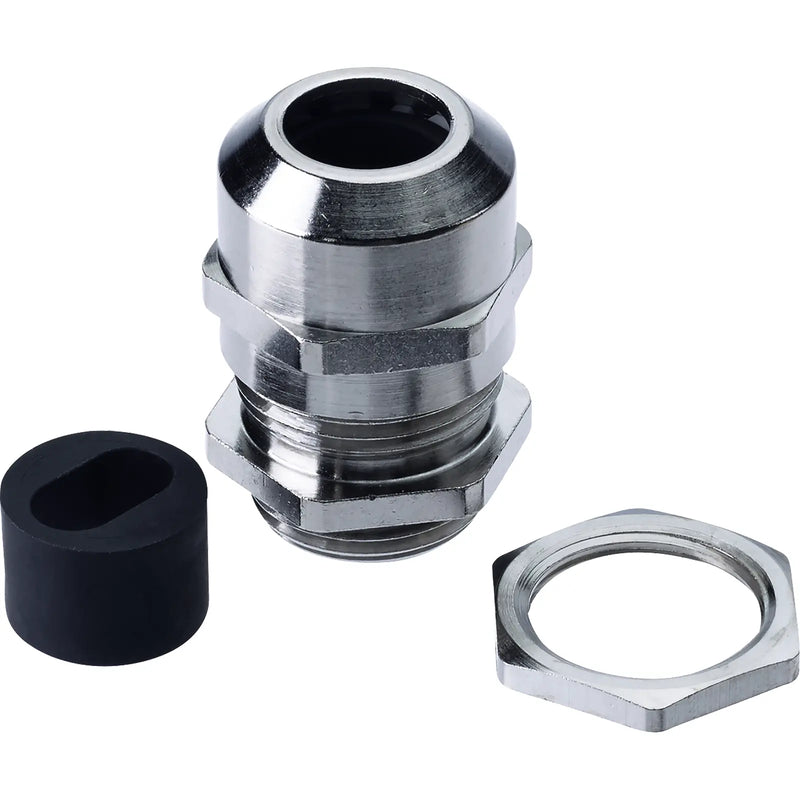 BG Electrical Contractor - Brass gland kit, 2.5 - 4mm flat cable, cable insert and locknut
