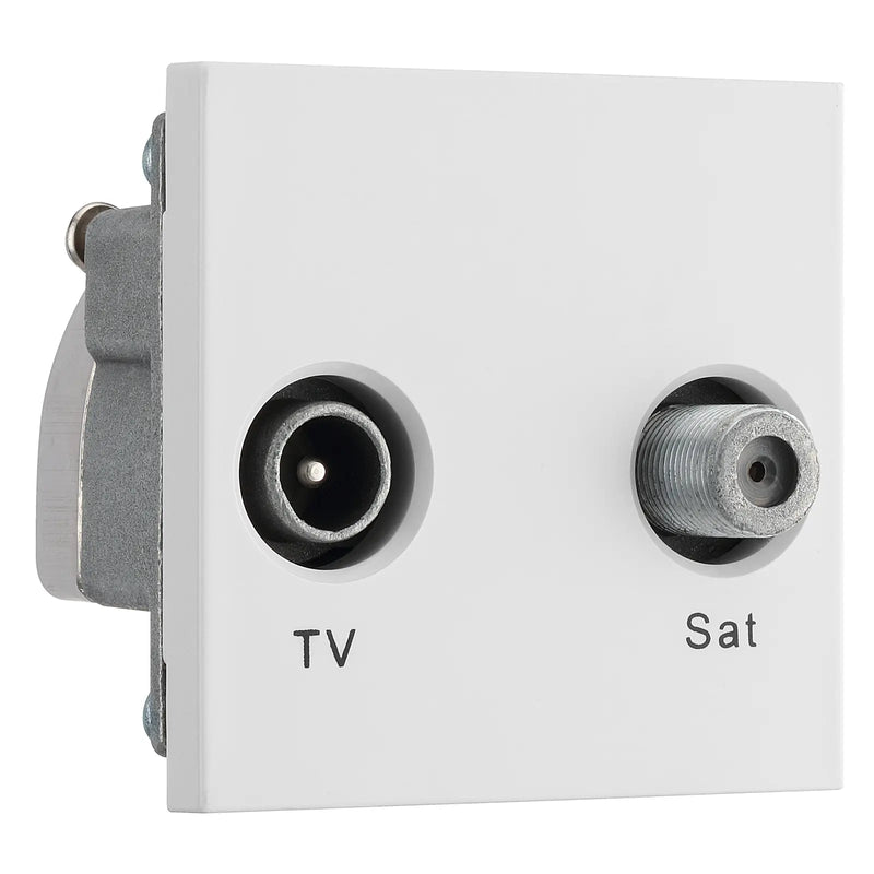 BG Electrical Euro Module - TV and satellite - IEC male radio IEC female