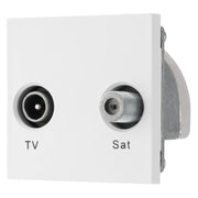 BG Electrical Euro Module - TV and satellite - IEC male radio IEC female