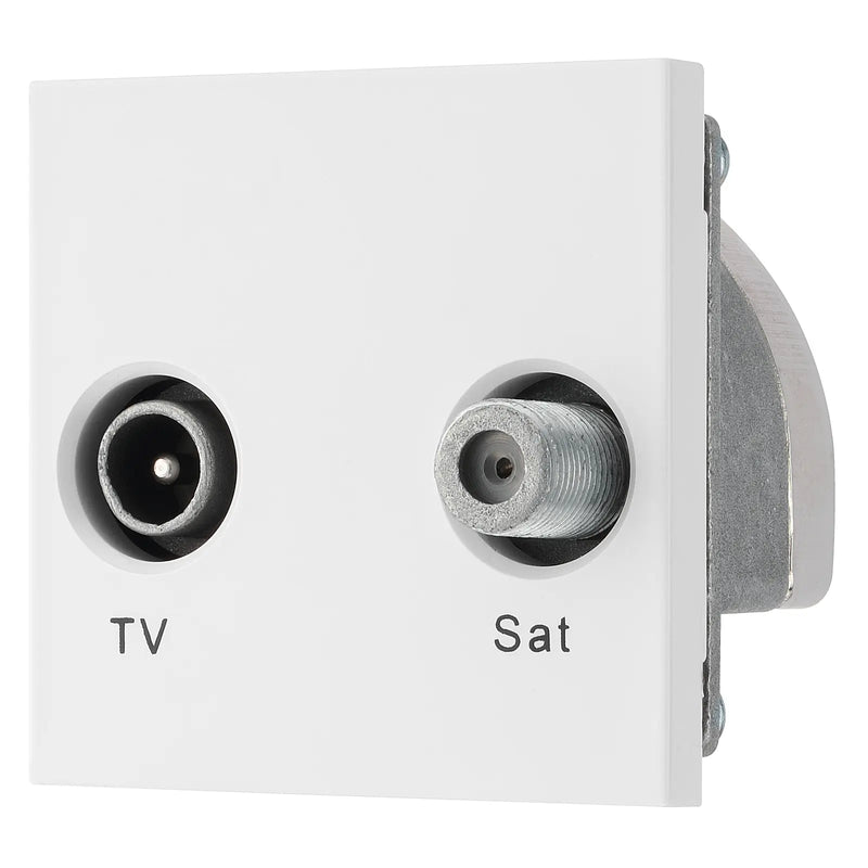 BG Electrical Euro Module - TV and satellite - IEC male radio IEC female