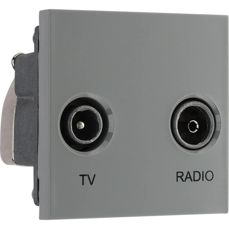 BG Electrical Euro Module - TV and radio - TV IEC male radio IEC female