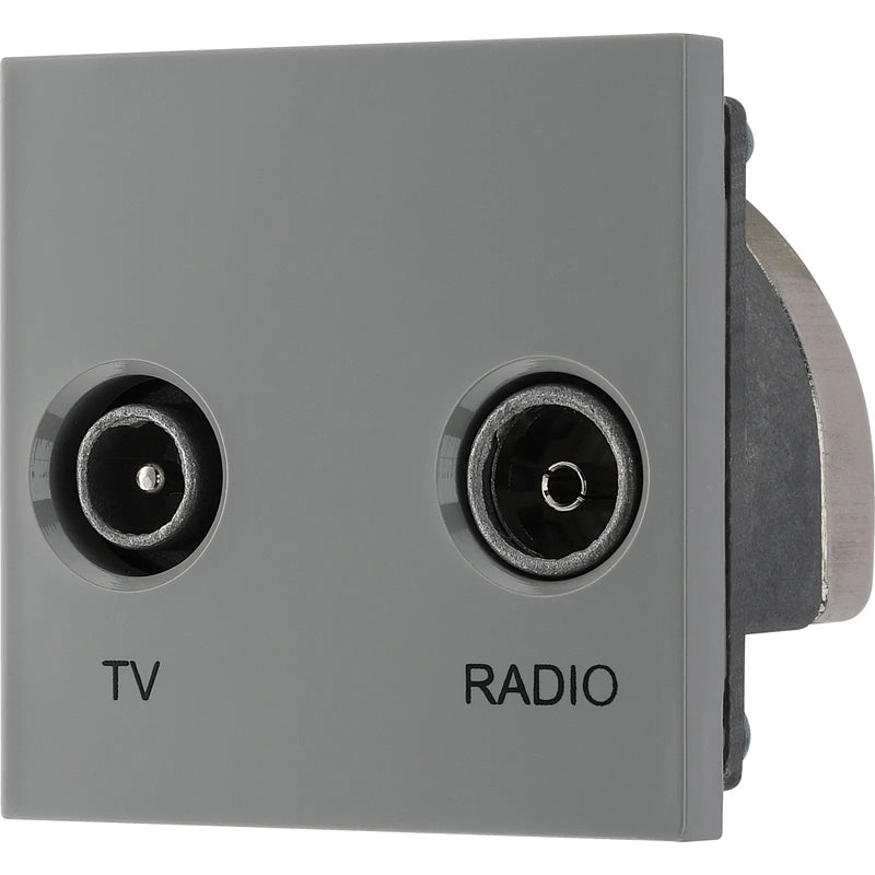 BG Electrical Euro Module - TV and radio - TV IEC male radio IEC female