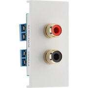 BG Electrical Euro Module - RCA x 2 outlet