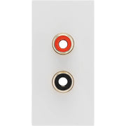 BG Electrical Euro Module - RCA x 2 outlet
