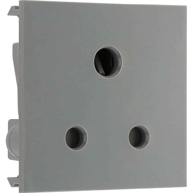 BG Electrical Euro Module - 5A round pin, unswitched socket