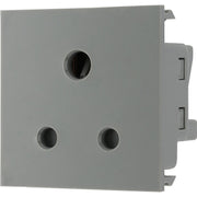 BG Electrical Euro Module - 5A round pin, unswitched socket