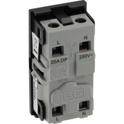 BG Electrical Euro Module - 20 Amp double pole switch