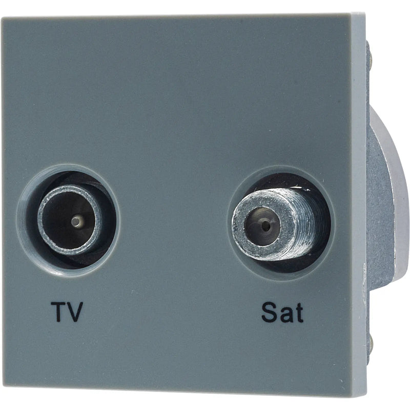 BG Electrical Euro Module - TV and satellite - IEC male radio IEC female