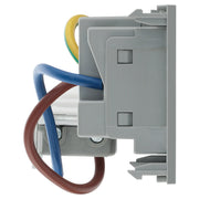 BG Electrical Euro Module - 13A double pole, key controlled socket